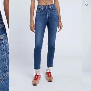 RE/DONE Comfort Stretch High Rise Ankle Crop